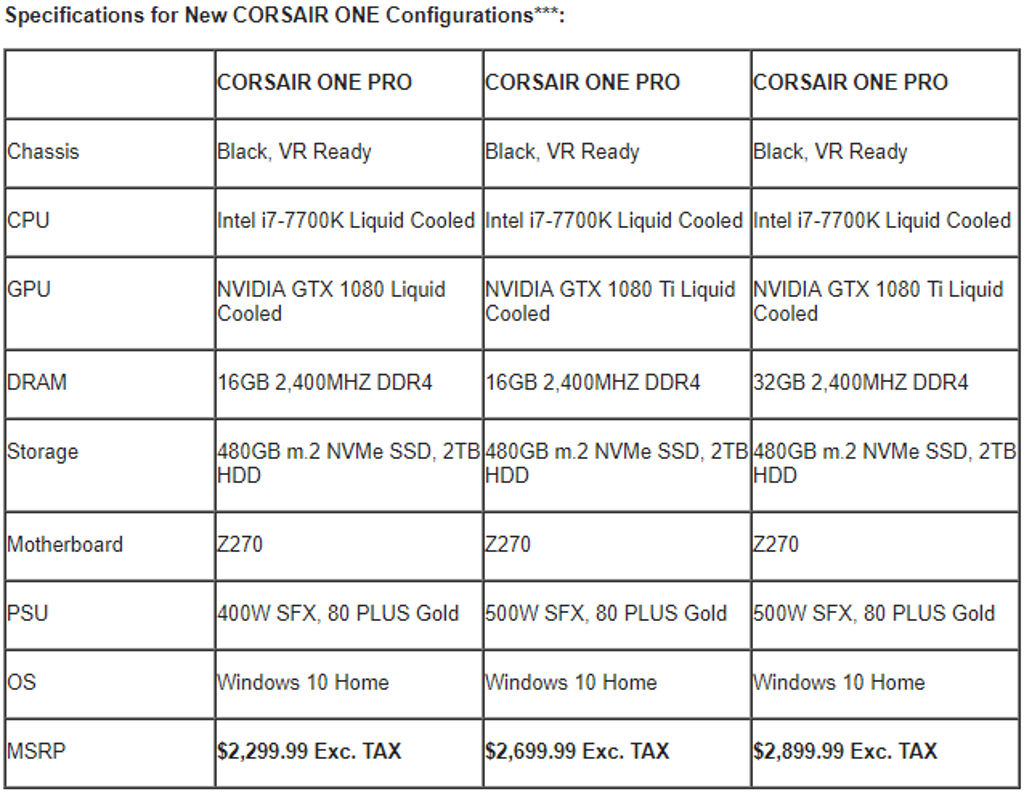 corsair one