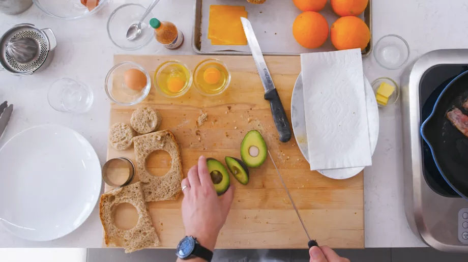 blevins cooks avocado slice