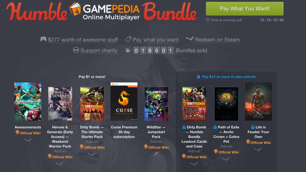 Προσφορές Humble Bundle: Gamepedia Online Multiplayer