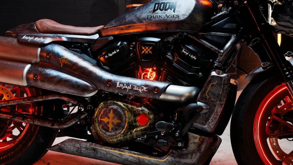 Custom μηχανή Harley Davidson με θέμα το Doom: The Dark Ages 