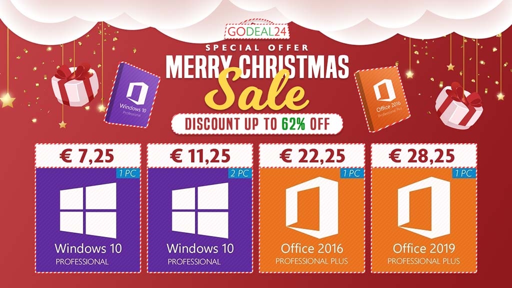 Χριστουγεννιάτικες προσφορές για Windows 10 Pro και Office Pro
